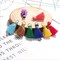 100 pcs Tassel Multi-Colors Mini Tiny Handmade Craft Tassels Charms with Golden Jump Ring for Earring Jewelry Necklace Making Accessories Other Arts DIY Supplies (Mixed)